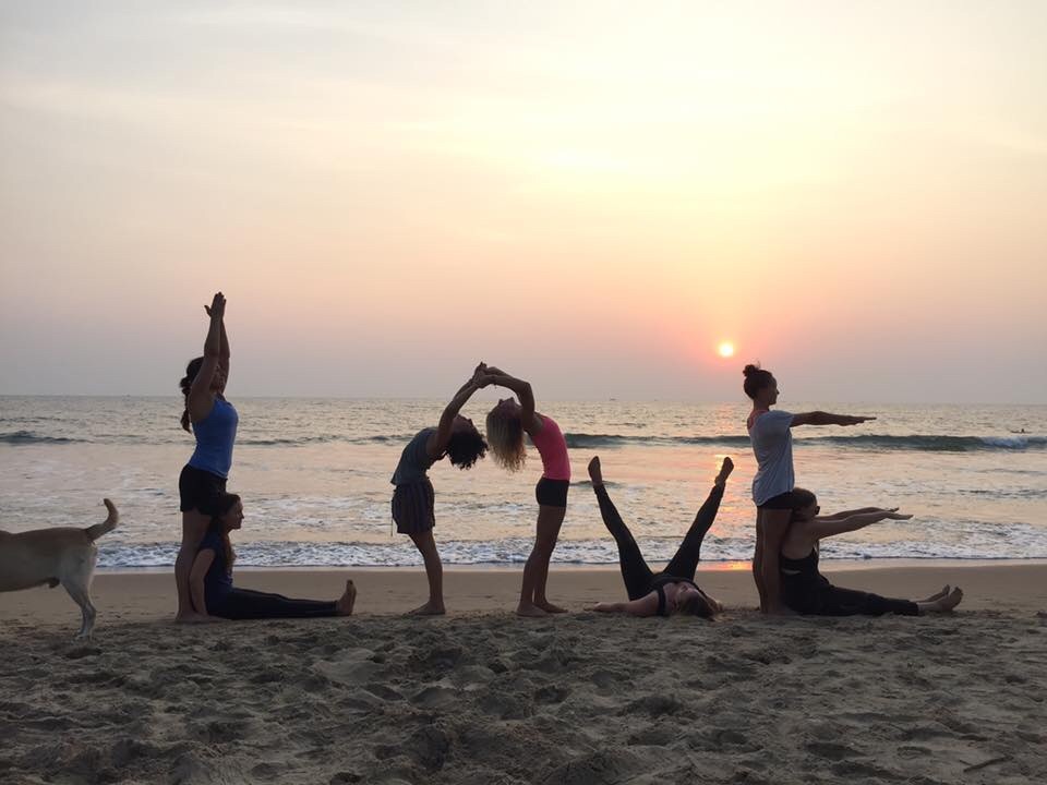 Yoga love at the beach